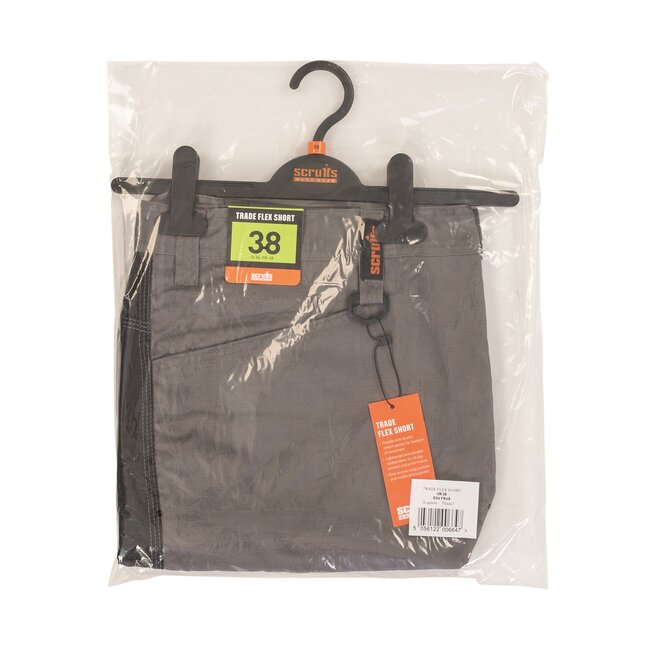 Scruffs Werkshorts - Flexibel slimfit - Ripstop weefsel - Grafiet - Maat 38W