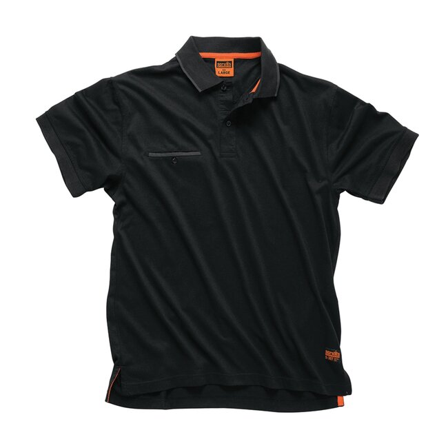 Scruffs Werkpolo - Zwart - Maat S