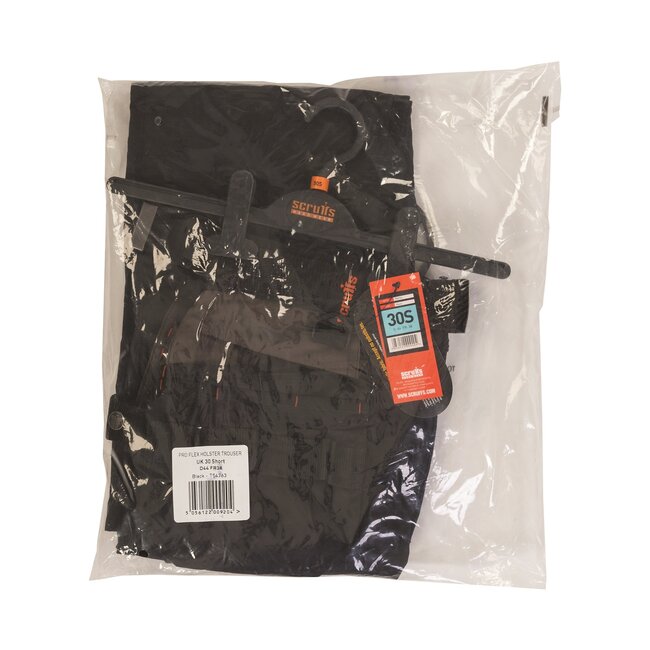 Scruffs Werkbroek - ballistisch weefsel - flexibel, holsterzakken en kniezakken, ventilatie - maat 46 kort - zwart - bouw