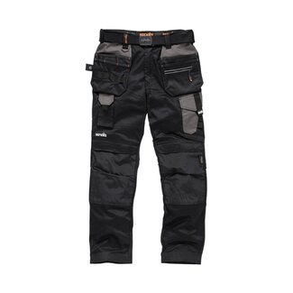 Scruffs Werkbroek slanke pasvorm - ballistisch weefsel - holster- en kniezakken - maat 54 kort - zwart - voor bouw