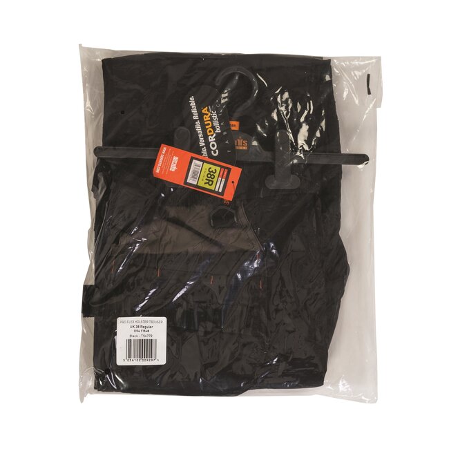 Scruffs Werkbroek - ballistisch weefsel en canvas versterkt - holsterzakken en kniezakken - maat 54 - zwart - voor bouw