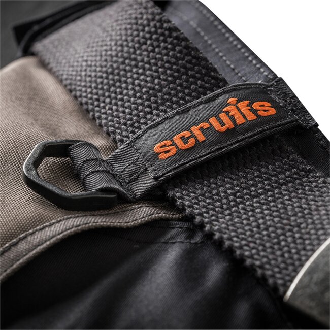 Scruffs Werkbroek slank model - canvas, ballistisch verstevigd - holster- en kniezakken, ventilatie - maat 54L - zwart - bouw