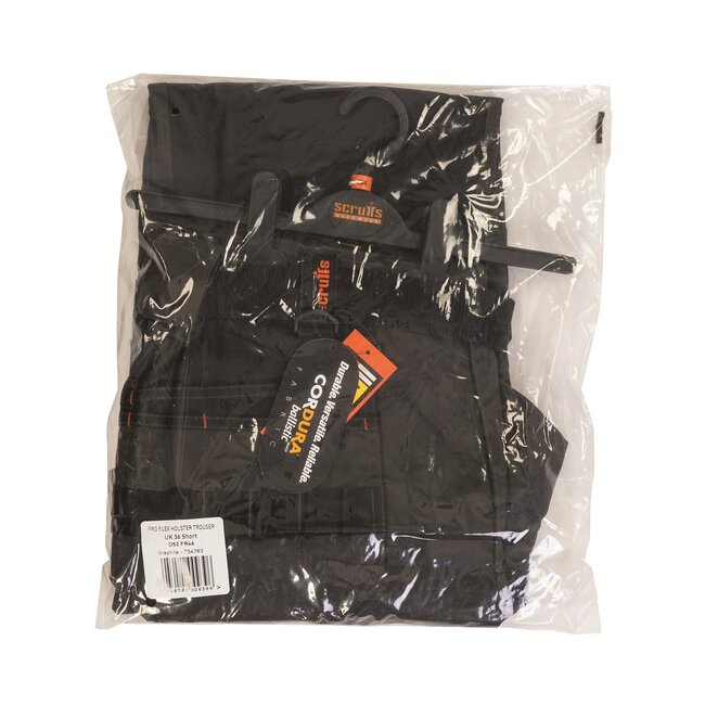 Scruffs werkbroek - rekbare stof - slijtvaste verstevigingen - holsterzakken en kniezakken - maat 52S - grijs - bouw