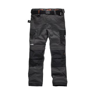 Scruffs Pro Flex Plus Werkbroek - Grijs - Maat UK - 36R / EU - 52M