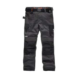 Scruffs Flexibele werkbroek - slanke pasvorm - CORDURA® kniezakken - ventilatie-inzetstukken - maat 54 - grijs