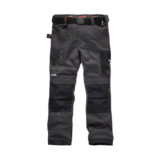 Scruffs Flexibele werkbroek - slanke pasvorm - CORDURA® kniezakken - ventilatie-inzetstukken - maat 54 - grijs