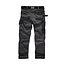 Scruffs Flexibele werkbroek - slanke pasvorm - CORDURA® kniezakken - ventilatie-inzetstukken - maat 54 - grijs