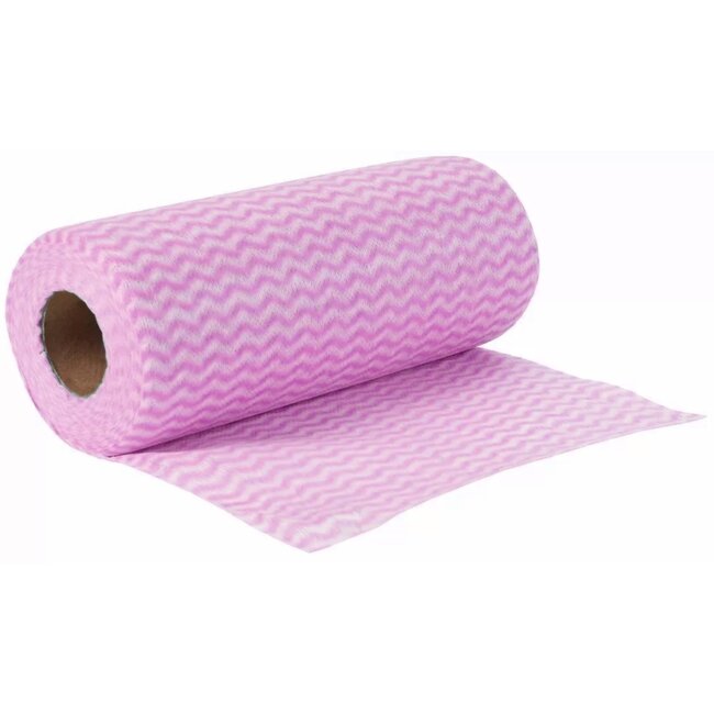 Talen Tools Huishouddoekjes op Rol – 50 Wasbare Doekjes – Blauw/Roze Mix