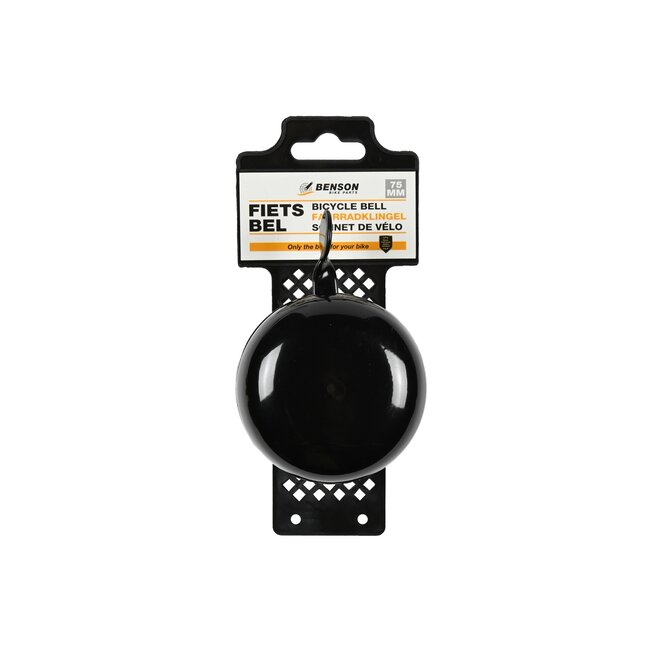 Benson Grote fietsbel - helder ding-ding geluid - 75 mm - zwart