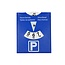 Benson Blauwe parkeerkaart - Compact - Duurzaam PU - Europees goedgekeurd - 12 x 10 cm