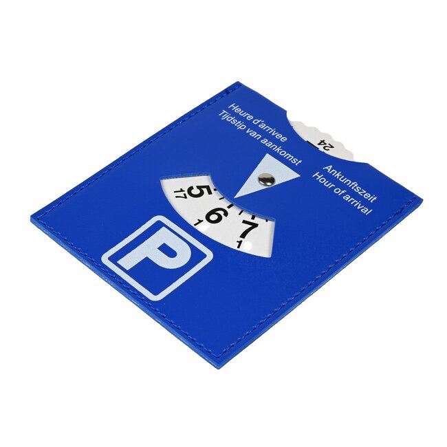 Benson Blauwe parkeerkaart - Compact - Duurzaam PU - Europees goedgekeurd - 12 x 10 cm