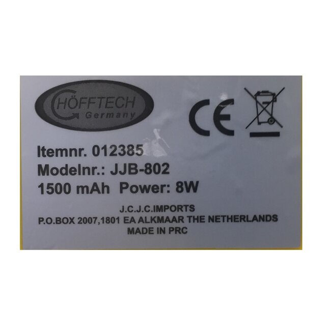 Hofftech Elektrische ruitenreiniger - oplaadbaar - met sproeifles - 120 ml watertank - 25 min gebruiksduur