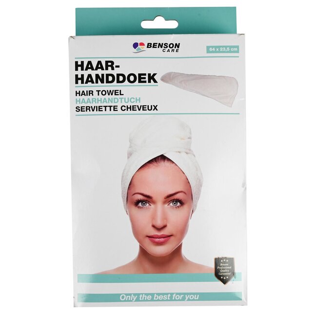 Benson Superzachte microvezel haarhanddoek - sneldrogend en absorberend - 64 x 23,5 cm
