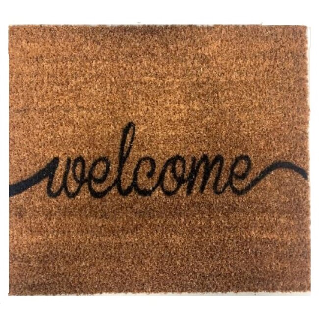 Benson Stijlvolle kokos deurmat - schrapende werking - 40 x 60 cm - Welcome
