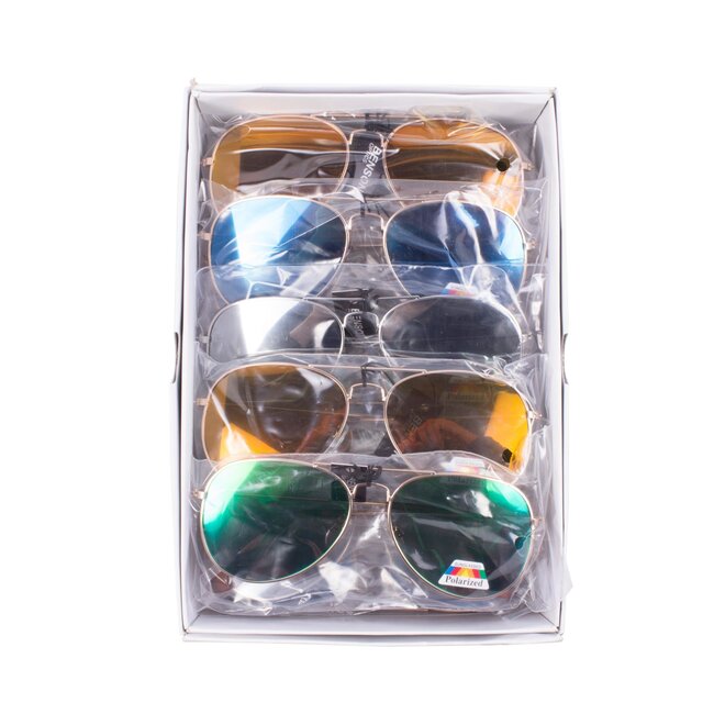 Benson Gepolariseerde zonnebril - Metaal montuur - Kleurenmix - Per stuk