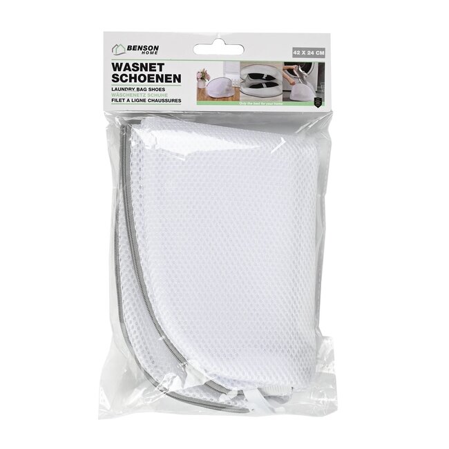 Benson Wasnet voor schoenen - polyester - 42 x 24 cm - wit