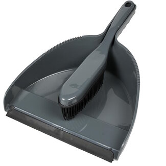 Benson Rubberen stoffer en blik - statisch - zwart - duurzaam - binnen en buiten