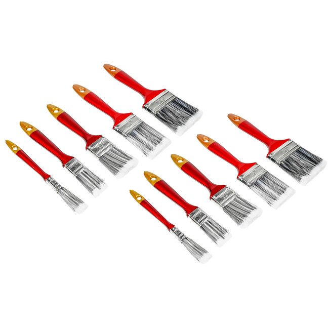 Benson Kwastenset - Plat - Synthetisch - Ergonomisch - 10-delig