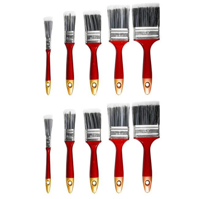 Benson Kwastenset - Plat - Synthetisch - Ergonomisch - 10-delig