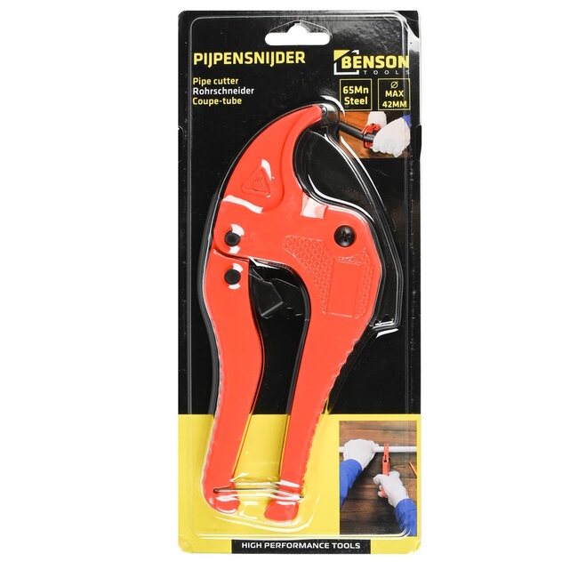 Benson Pijpensnijder - Ø 0 t/m 42 mm - 65mn mes met ptfe coating - Oranje