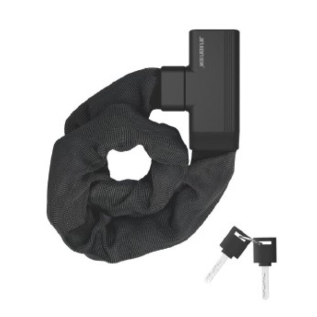 Benson Kettingslot - Zwart - 6 mm dik - 1000 mm lang - Inclusief 2 veiligheidssleutels
