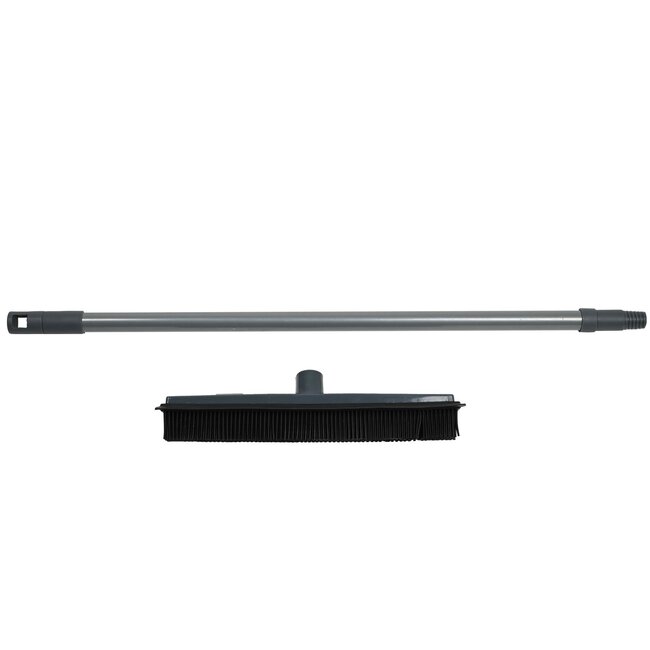 Benson Bezem met rubberen haren - telescopische steel 68-120 cm - ingebouwde watertrekker