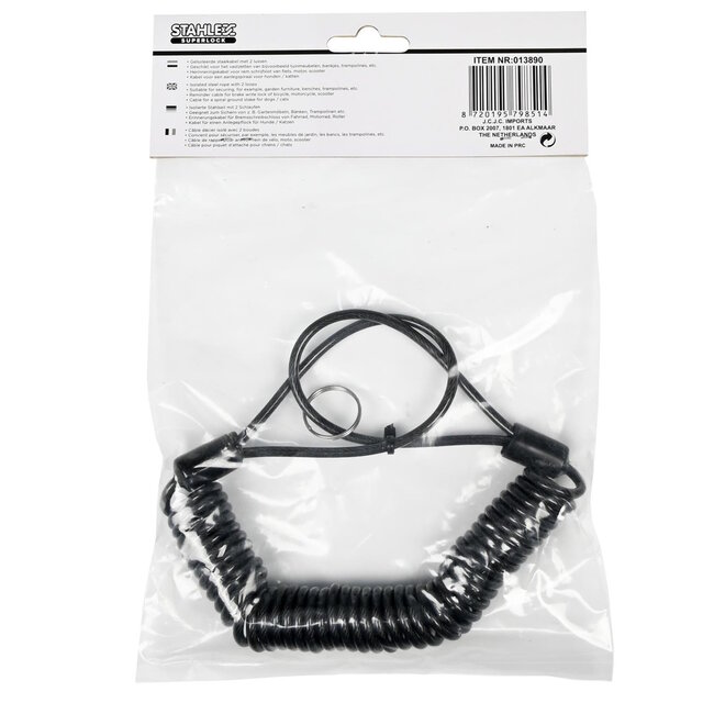 Benson Geïsoleerde staalkabel - 4 mm dik - 3 meter lang - Duurzaam en veelzijdig