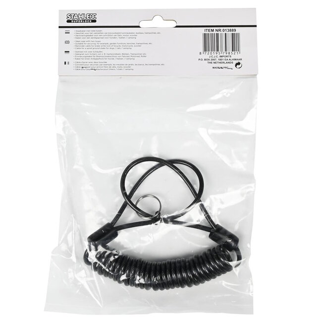 Benson Geïsoleerde staalkabel - 4 mm dikte - 2 meter lengte - Duurzaam en veelzijdig