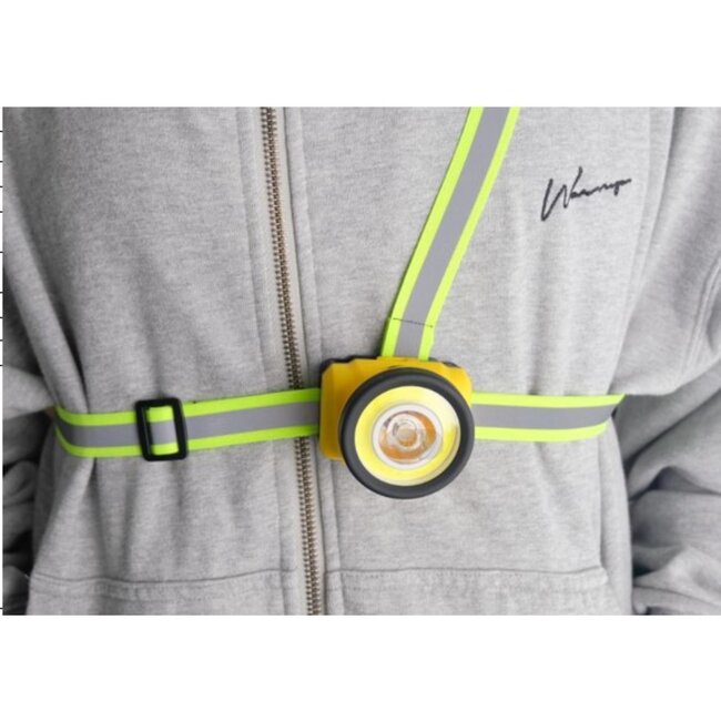 Benson Veiligheidsvest - Reflecterend - COB-LED - 3 standen - Felgeel - AAA batterijen