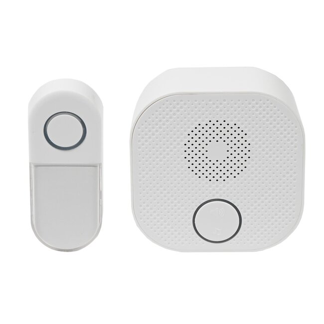 Benson Draadloze deurbel - 38 melodieën - 150 meter bereik - wit
