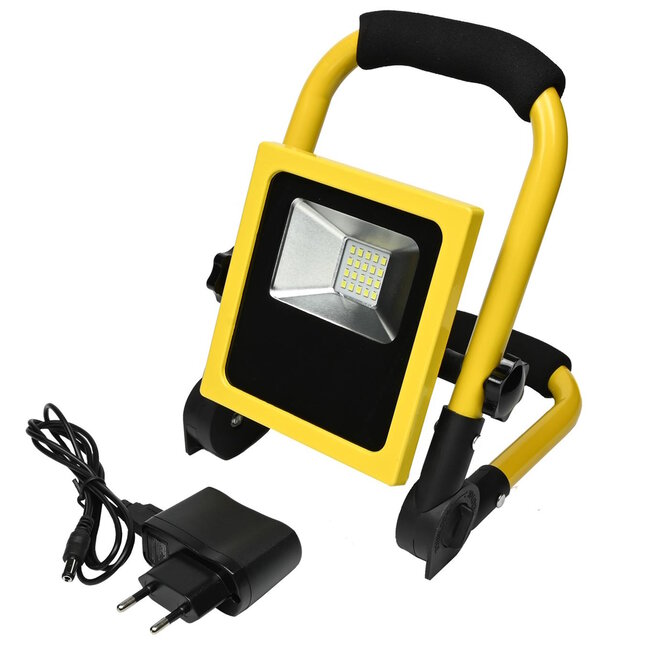 Hofftech Inklapbare en oplaadbare led-straler - 10W - 20 SMD leds - Weerbestendig - 6400k wit licht