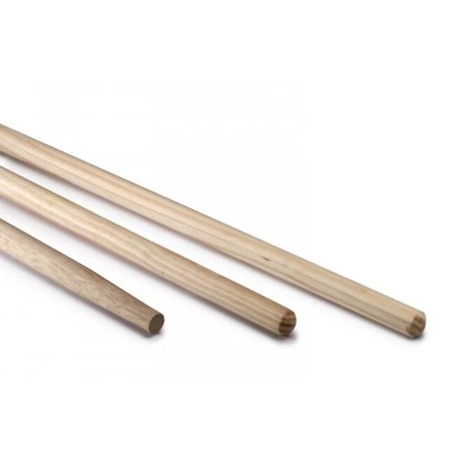 Benson Houten steel - 120 cm - duurzaam hout - exclusief bezem