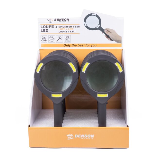 Benson Vergrootglas met 3x vergroting en COB LED verlichting - Ø 80 mm