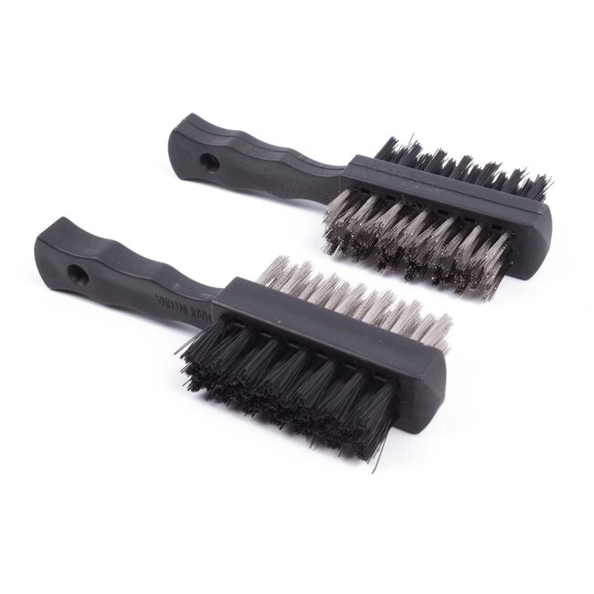 Benson Dubbelzijdige borstel set - staal en nylon - 2-delig - 120 mm