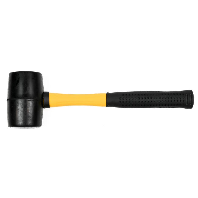 Benson Rubberen hamer - fibersteel - 340 gram - 30 cm steel - 5 cm kopdiameter