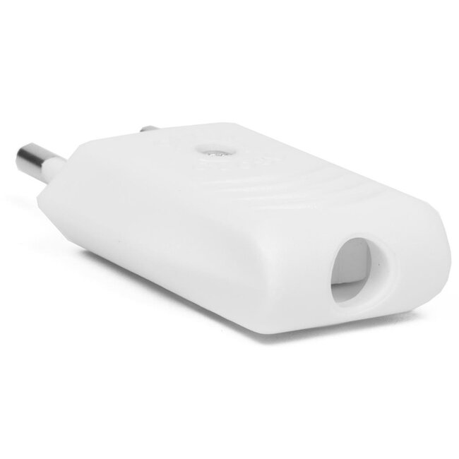 Benson Platte stekker - type C - wit - 2.5 Ampère - ruimtebesparend ontwerp