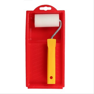 Benson 3-delige lakset - verfroller, verfbeugel en verfbakje - rood