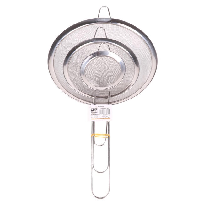 Benson Set van 3 roestvrijstalen zeven - Ø 8, 14 en 20 cm - Duurzaam en hygiënisch