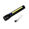 Hofftech Zaklamp tactical led + cob oplaadbaar 166 mm Hofftech Zaklamp tactical led + cob oplaadbaar 166 mm