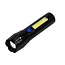 Hofftech Tactical LED-zaklamp - COB-zijlicht - Oplaadbaar - Compact - 116 mm