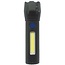 Hofftech Tactical LED-zaklamp - COB-zijlicht - Oplaadbaar - Compact - 116 mm