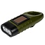 Hofftech Compacte zaklamp met karabijnhaak - solar en dynamo - 3 LED - 124x45x32 mm