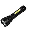 Hofftech Zaklamp 1 watt LED en 3 watt COB Oplaadbaar - Zwart