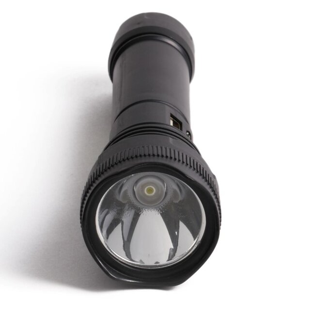 Hofftech Oplaadbare zaklamp - LED en COB - duurzaam ABS - zwart