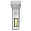 Hofftech Oplaadbare zaklamp - LED en COB - 1 watt - grijs - met USB-kabel