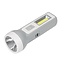 Hofftech Oplaadbare zaklamp - LED en COB - 1 watt - grijs - met USB-kabel