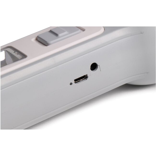 Hofftech Oplaadbare zaklamp - LED en COB - 1 watt - grijs - met USB-kabel