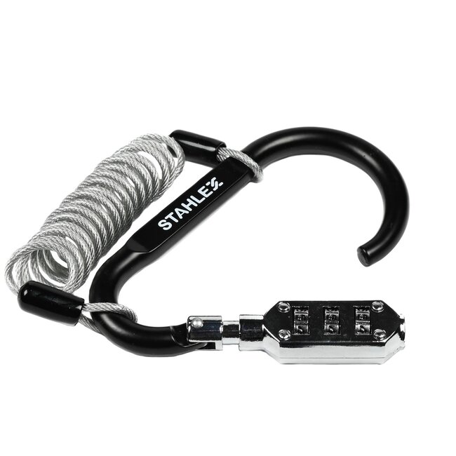 Stahlex Kabelslot met cijferslot - Karabijn - Ø 2,5 x 900 mm - Zwart - Compact en veilig