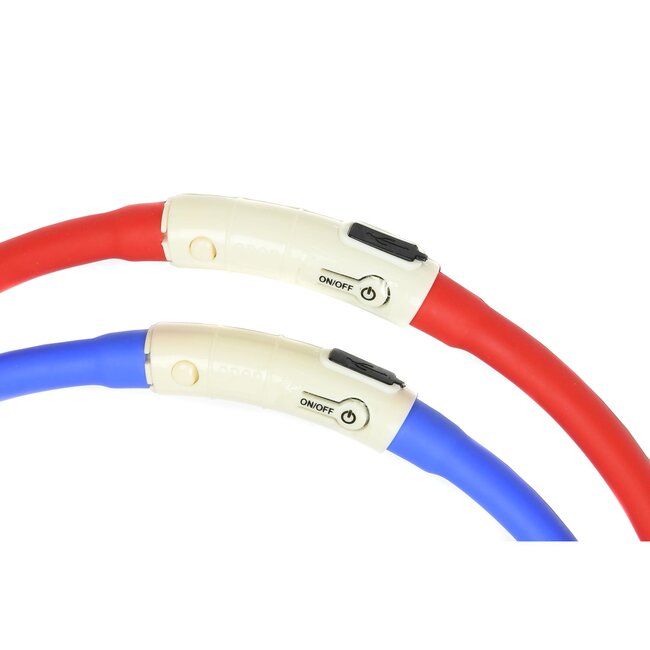Benson Hondenhalsband - 12 LED's - USB oplaadbaar - Waterbestendig - Ø 23,5 cm - Mix