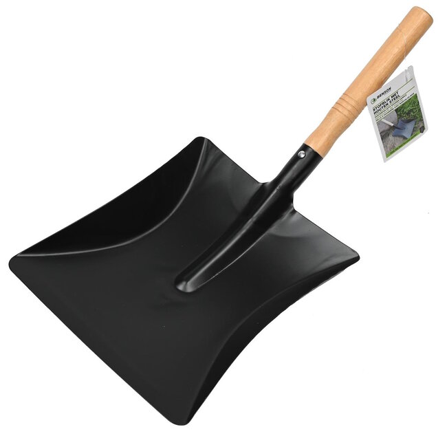 Benson Stofblik met houten steel - 43,5 cm - zwart - duurzaam en efficiënt